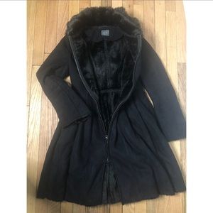 A|X Armani Exchange Hooded Faux Fur Coat